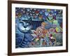 Indigo Cat-Oxana Zaika-Framed Giclee Print