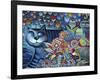 Indigo Cat-Oxana Zaika-Framed Giclee Print