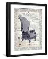 Indigo Chair I-Gwendolyn Babbitt-Framed Art Print