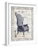 Indigo Chair I-Gwendolyn Babbitt-Framed Art Print