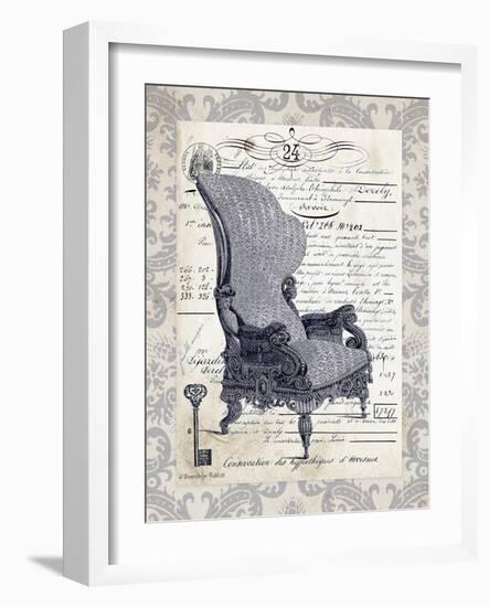 Indigo Chair I-Gwendolyn Babbitt-Framed Art Print