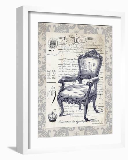 Indigo Chair II-Gwendolyn Babbitt-Framed Art Print