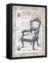 Indigo Chair II-Gwendolyn Babbitt-Framed Stretched Canvas