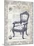 Indigo Chair II-Gwendolyn Babbitt-Mounted Art Print