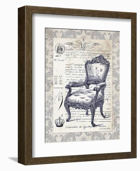 Indigo Chair II-Gwendolyn Babbitt-Framed Art Print