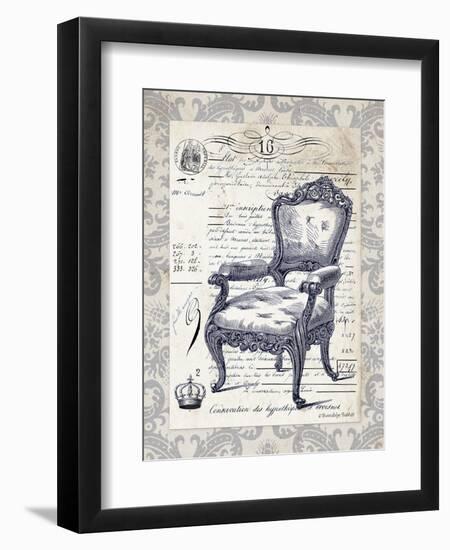 Indigo Chair II-Gwendolyn Babbitt-Framed Art Print