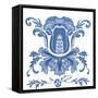 Indigo Chintz III-Melissa Wang-Framed Stretched Canvas