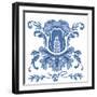 Indigo Chintz III-Melissa Wang-Framed Art Print