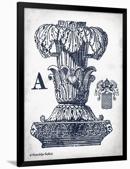 Indigo Column A-Gwendolyn Babbitt-Framed Art Print