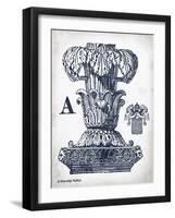 Indigo Column A-Gwendolyn Babbitt-Framed Art Print