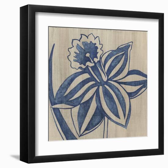 Indigo Daffodil-Chariklia Zarris-Framed Art Print