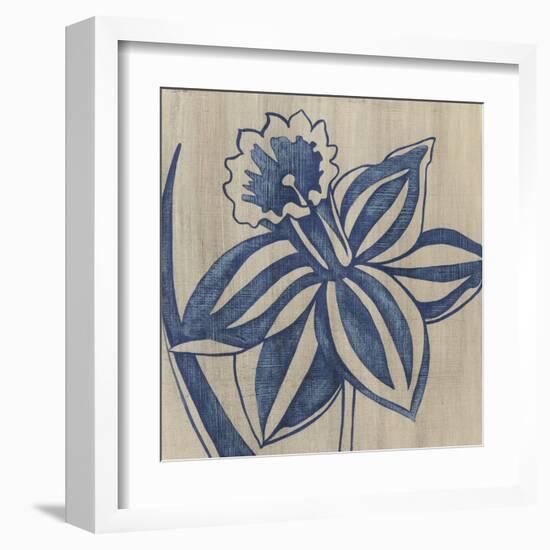 Indigo Daffodil-Chariklia Zarris-Framed Art Print