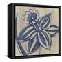 Indigo Daffodil-Chariklia Zarris-Framed Stretched Canvas