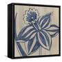 Indigo Daffodil-Chariklia Zarris-Framed Stretched Canvas