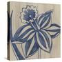 Indigo Daffodil-Chariklia Zarris-Stretched Canvas