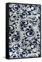 Indigo Damask Panel 2-Kimberly Allen-Framed Stretched Canvas