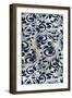 Indigo Damask Panel 2-Kimberly Allen-Framed Art Print