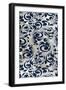 Indigo Damask Panel 2-Kimberly Allen-Framed Art Print