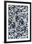 Indigo Damask Panel 2-Kimberly Allen-Framed Art Print