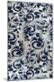 Indigo Damask Panel 2-Kimberly Allen-Mounted Art Print