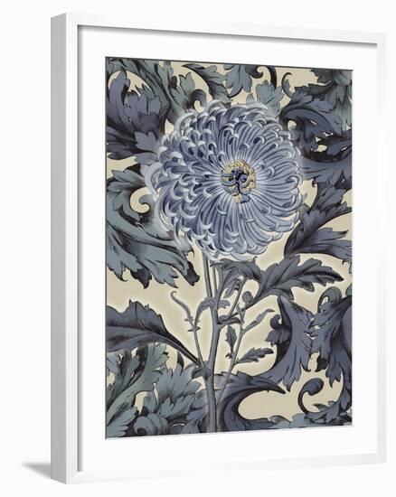 Indigo Deco Flower I-Emma Hill-Framed Art Print