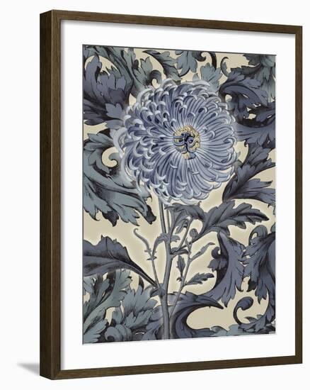 Indigo Deco Flower I-Emma Hill-Framed Art Print