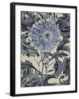 Indigo Deco Flower I-Emma Hill-Framed Art Print