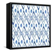 Indigo Diamonds-Aimee Wilson-Framed Stretched Canvas