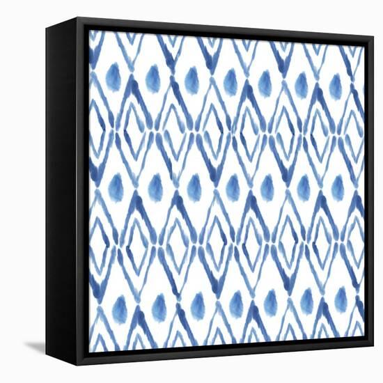 Indigo Diamonds-Aimee Wilson-Framed Stretched Canvas