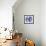 Indigo Ellipses-Inuit-Framed Art Print displayed on a wall