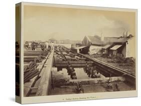 Indigo factory , 1877-Oscar Jean Baptiste Mallitte-Stretched Canvas