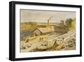 Indigo Factory - Bengal, from 'India Ancient and Modern', 1867 (Colour Litho)-William 'Crimea' Simpson-Framed Giclee Print