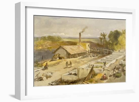 Indigo Factory - Bengal, from 'India Ancient and Modern', 1867 (Colour Litho)-William 'Crimea' Simpson-Framed Giclee Print