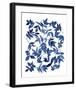 Indigo Fallen Leaves I-Emma Scarvey-Framed Art Print