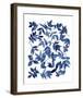 Indigo Fallen Leaves I-Emma Scarvey-Framed Art Print