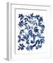 Indigo Fallen Leaves I-Emma Scarvey-Framed Art Print