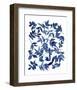 Indigo Fallen Leaves I-Emma Scarvey-Framed Art Print