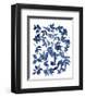 Indigo Fallen Leaves I-Emma Scarvey-Framed Art Print