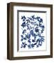 Indigo Fallen Leaves I-Emma Scarvey-Framed Art Print