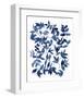 Indigo Fallen Leaves II-Emma Scarvey-Framed Art Print