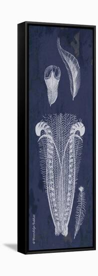 Indigo Feathers I-Gwendolyn Babbitt-Framed Stretched Canvas