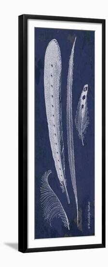 Indigo Feathers IV-Gwendolyn Babbitt-Framed Premium Giclee Print