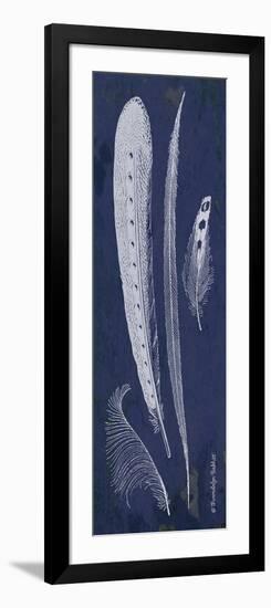 Indigo Feathers IV-Gwendolyn Babbitt-Framed Art Print