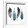 Indigo Feathers-Elizabeth Medley-Framed Art Print