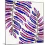 Indigo Fern Leaf Pattern-Cat Coquillette-Mounted Giclee Print