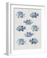 Indigo Fishes-Aimee Wilson-Framed Art Print