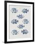 Indigo Fishes-Aimee Wilson-Framed Art Print