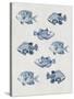 Indigo Fishes-Aimee Wilson-Stretched Canvas