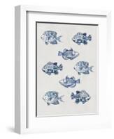 Indigo Fishes-Aimee Wilson-Framed Art Print