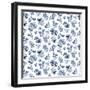 Indigo Floral 100-Yachal Design-Framed Giclee Print